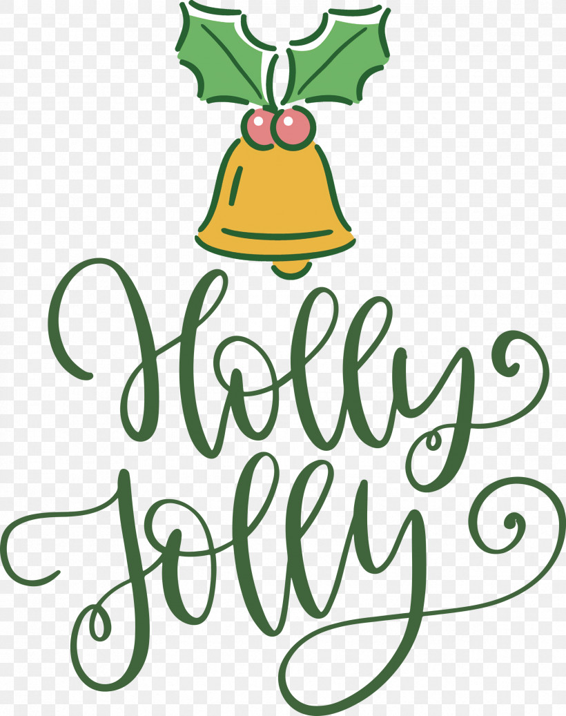 Holly Jolly Christmas, PNG, 2372x3000px, Holly Jolly, Christmas, Flower, Leaf, Logo Download Free