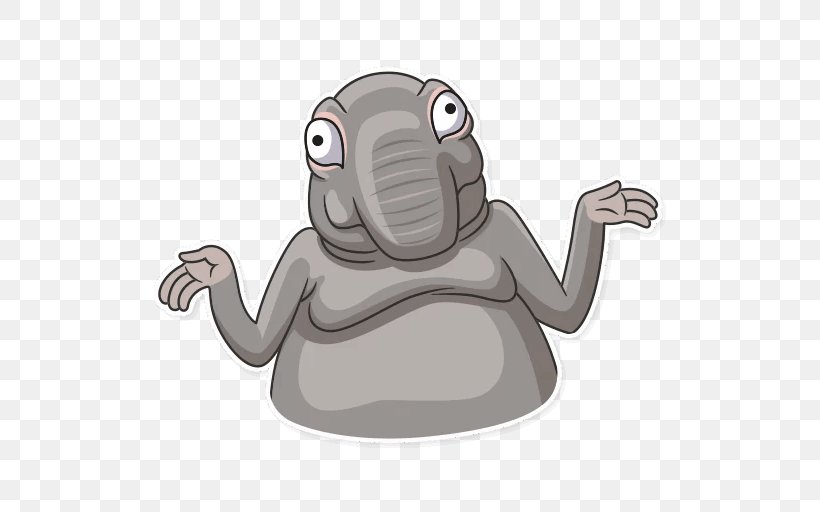 Homunculus Loxodontus Telegram Sticker VKontakte, PNG, 512x512px, Homunculus Loxodontus, Amphibian, Carnivoran, Cartoon, Fauna Download Free