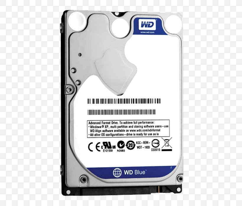 Laptop WD Blue HDD Hard Drives Western Digital Serial ATA, PNG, 700x700px, Watercolor, Cartoon, Flower, Frame, Heart Download Free