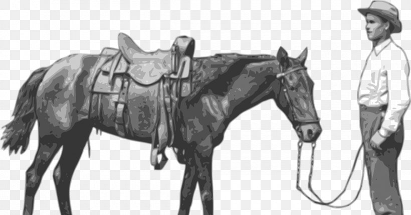 Mule Mustang Stallion Equestrian Bridle, PNG, 1200x630px, Mule, Black And White, Bridle, Cowboy, Equestrian Download Free