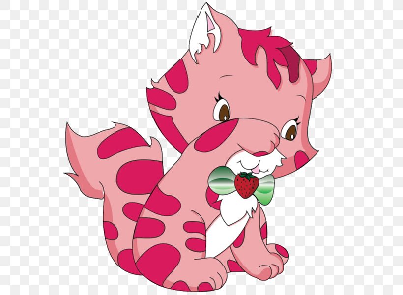 Whiskers Strawberry Shortcake Cat, PNG, 600x600px, Watercolor, Cartoon, Flower, Frame, Heart Download Free