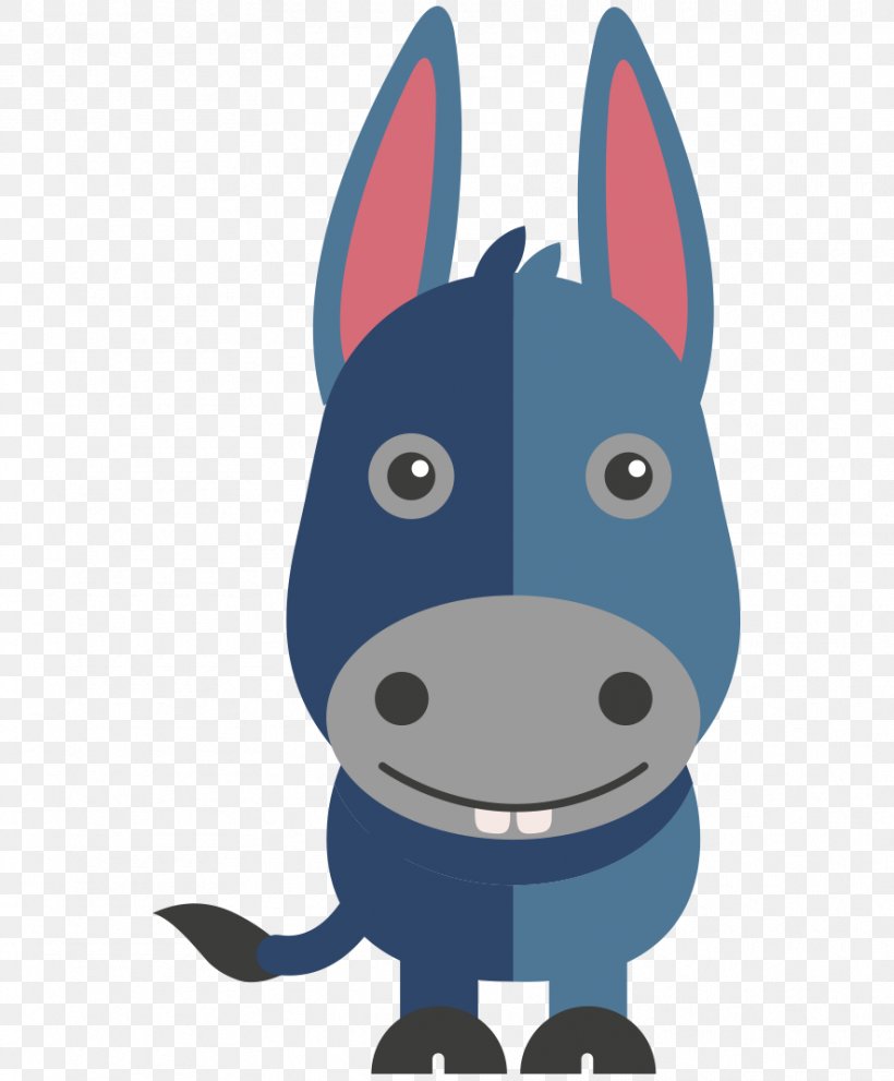 Donkey Cartoon Flat Design, PNG, 885x1070px, Donkey, Animation, Blue, Carnivoran, Cartoon Download Free