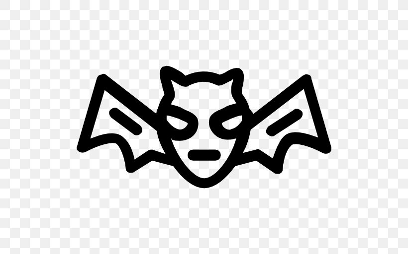Halloween Bat Clip Art, PNG, 512x512px, Halloween, Area, Bat, Black And White, Brand Download Free