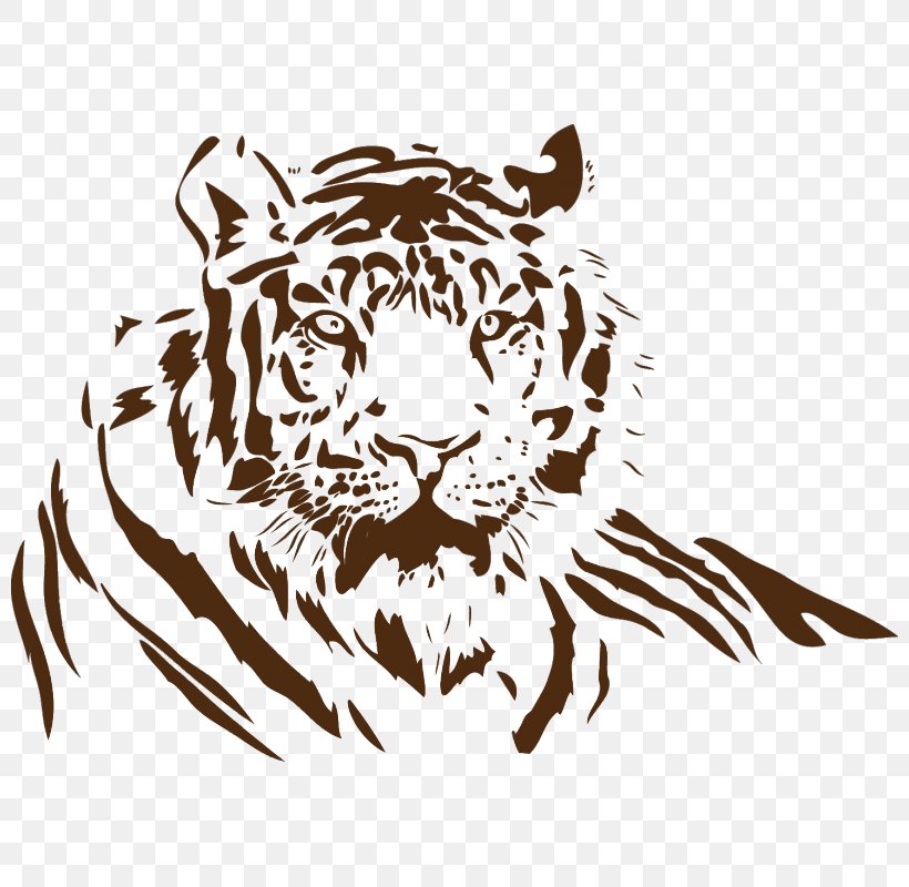 White Tiger Art Drawing Clip Art, PNG, 800x800px, White Tiger, Art, Bengal Tiger, Big Cats, Black Download Free