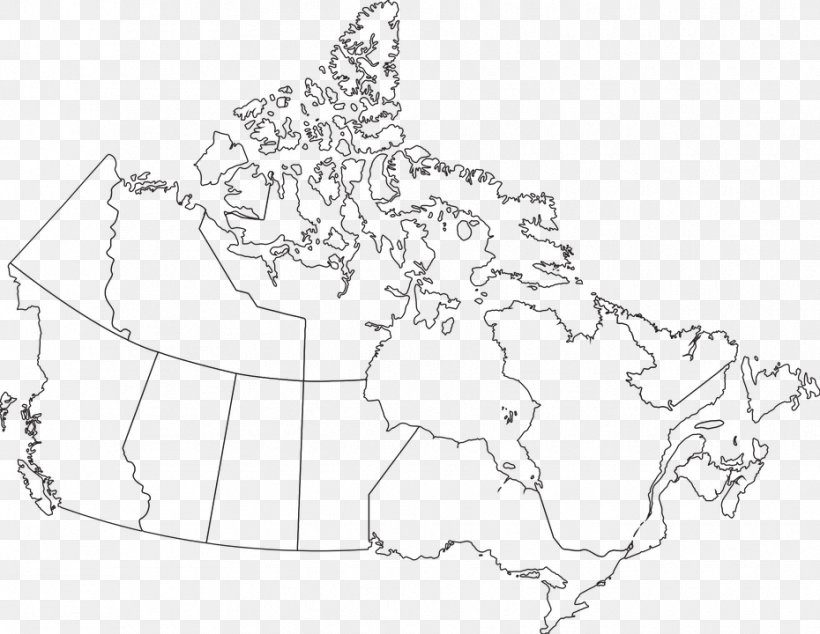 Province Or Territory Of Canada Blank Map Coloring Book, PNG, 930x720px, Canada, Area, Artwork, Black And White, Blank Map Download Free