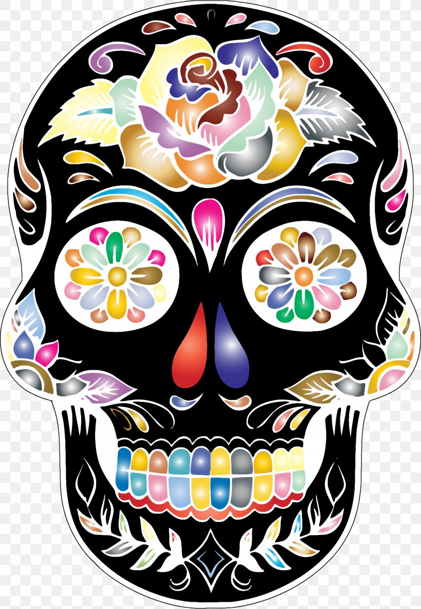 Calavera Skull Day Of The Dead Clip Art, PNG, 1608x2326px, Calavera, Art, Bone, Color, Day Of The Dead Download Free