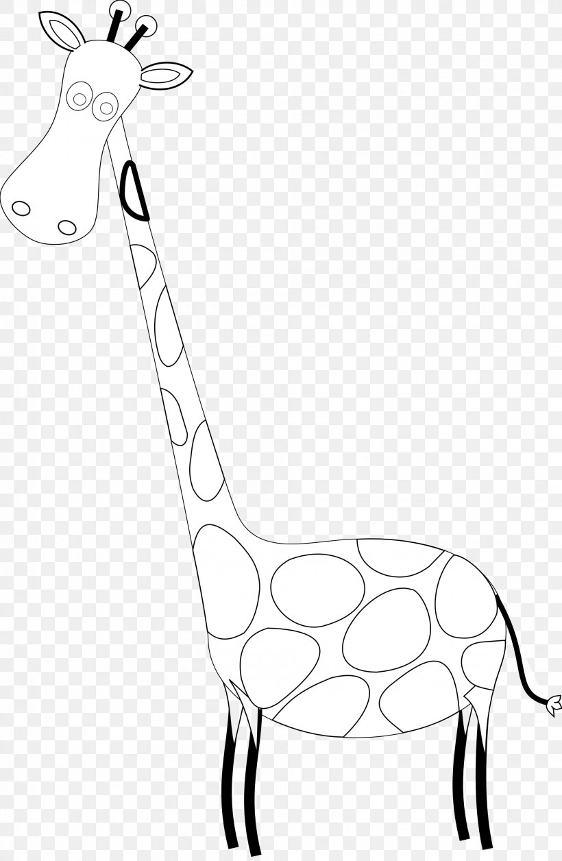 Black And White Giraffe Clip Art, PNG, 1979x3032px, Black And White, Animal Figure, Fauna, Giraffe, Giraffidae Download Free