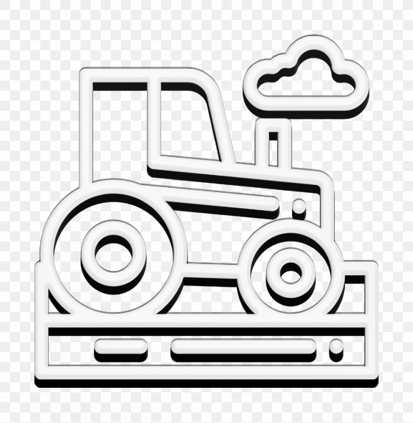 In The Village Icon Tractor Icon, PNG, 984x1010px, In The Village Icon, Automobile Engineering, Black And White, Chemical Symbol, Line Download Free