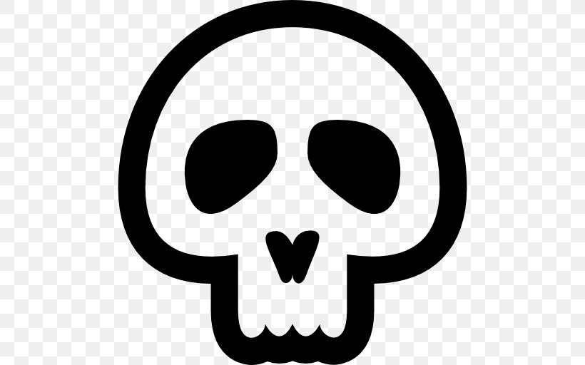 Skull Bone Clip Art, PNG, 512x512px, Skull, Black, Black And White, Bone, Face Download Free