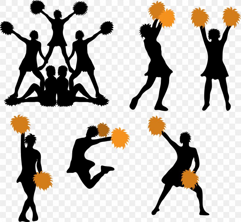 Cheerleading Pom-pom Silhouette, PNG, 2144x1973px, Cheerleading, Clip Art, Drawing, Fan, Happiness Download Free