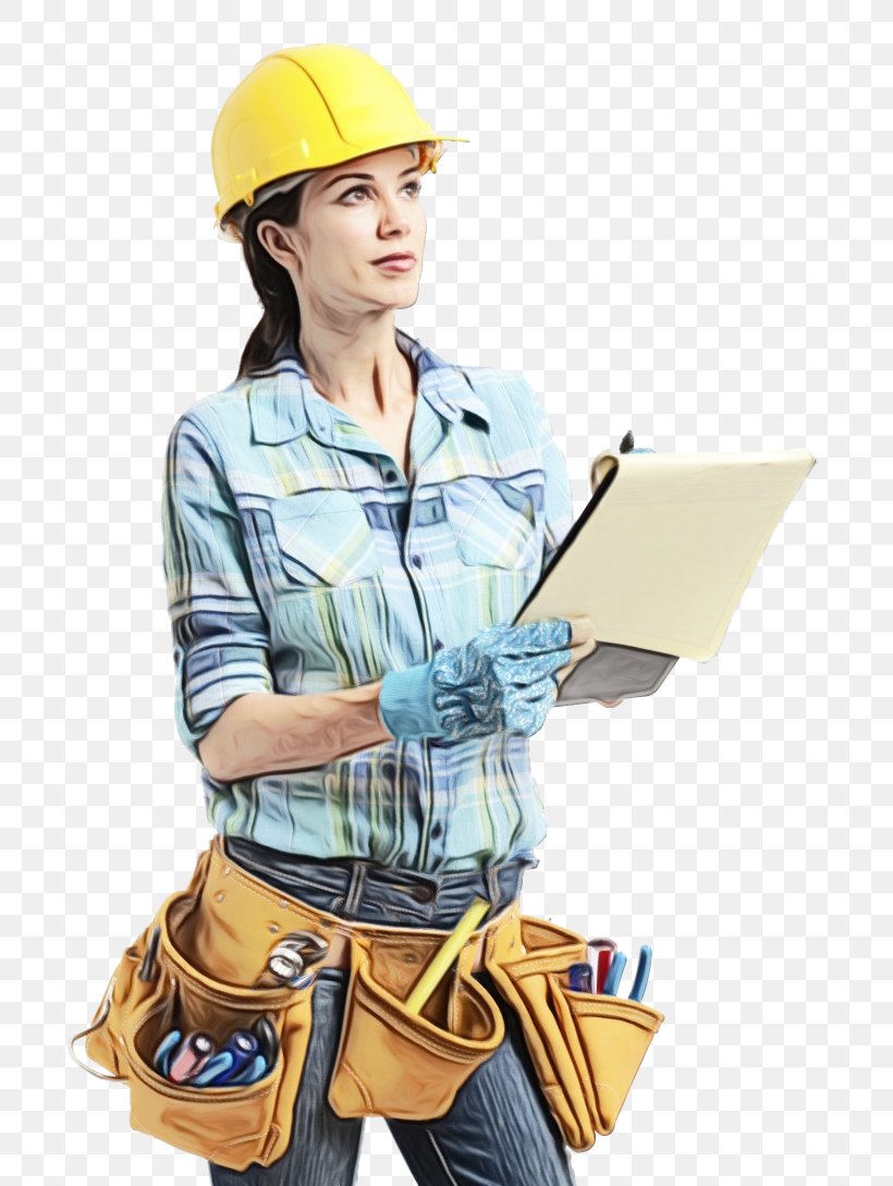 Construction Worker Hard Hat Personal Protective Equipment Hat Workwear, PNG, 768x1089px, Watercolor, Bluecollar Worker, Construction Worker, Engineer, Fashion Accessory Download Free