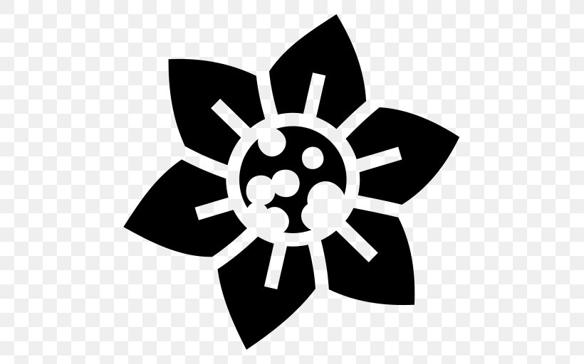 Flower Line Logo Clip Art, PNG, 512x512px, Flower, Black And White, Logo, Symbol, Symmetry Download Free