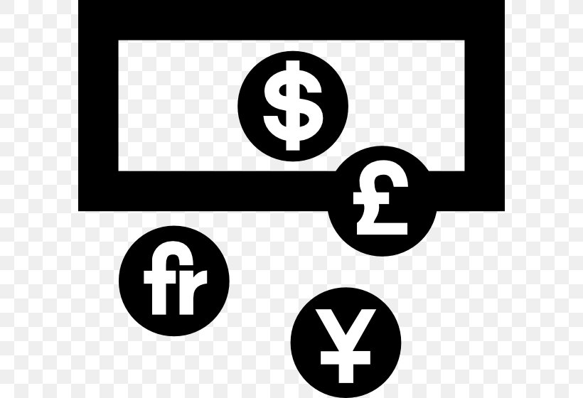 Money Currency Exchange Rate Foreign Exchange Market Clip Art, PNG, 600x560px, Money, Area, Black And White, Brand, Communication Download Free