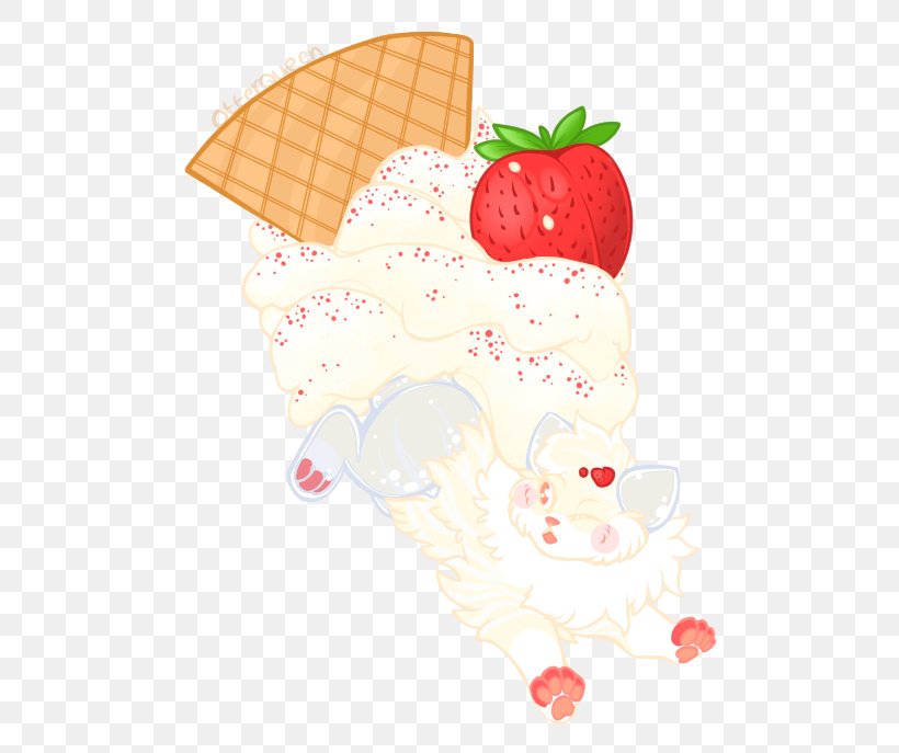 Strawberry Ice Cream Cones Illustration Product, PNG, 531x687px, Strawberry, Cone, Food, Frozen Dessert, Fruit Download Free