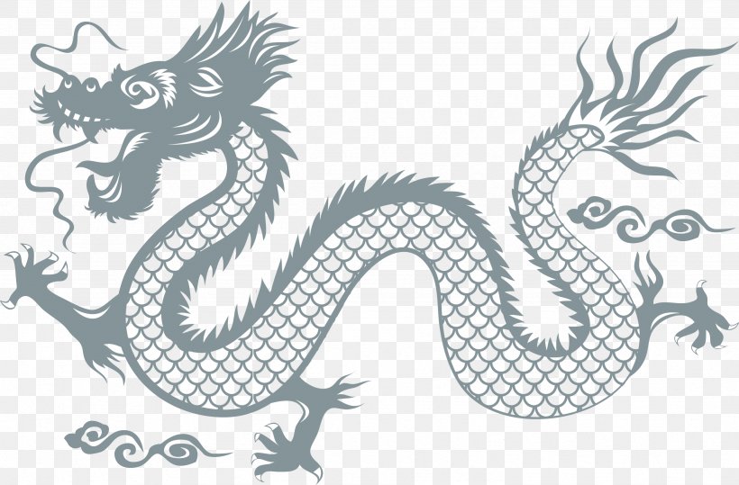 China Chinese Dragon Wall Decal Sticker, PNG, 2461x1619px, China, Art, Black And White, Chinese, Chinese Astrology Download Free