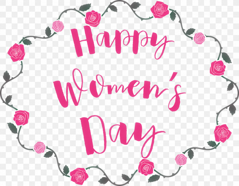 Happy Womens Day Womens Day, PNG, 3000x2330px, Happy Womens Day, Floral Design, Holiday, Text, Valentines Day Download Free