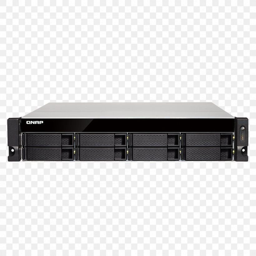 Network Storage Systems 19-inch Rack QNAP TS-873U-RP QNAP Systems, Inc. QNAP TS-863U-4G, PNG, 1000x1000px, 10 Gigabit Ethernet, 19inch Rack, Network Storage Systems, Computer Hardware, Disk Array Download Free
