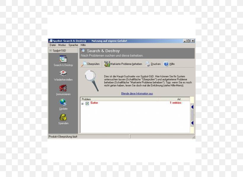 Screenshot Spybot – Search & Destroy Multimedia Font, PNG, 800x600px, Screenshot, Computer, Media, Multimedia, Software Download Free