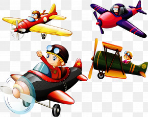 Airplane Aircraft Propeller Vehicle Cartoon PNG