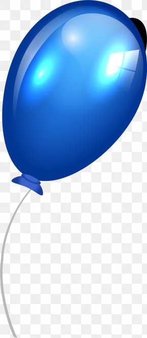 Hand Painted Blue Balloon Rope - Blue Balloon Clip Art PNG