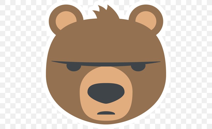 Bear Emoji Emoticon Sticker Clip Art, PNG, 500x500px, Watercolor, Cartoon, Flower, Frame, Heart Download Free