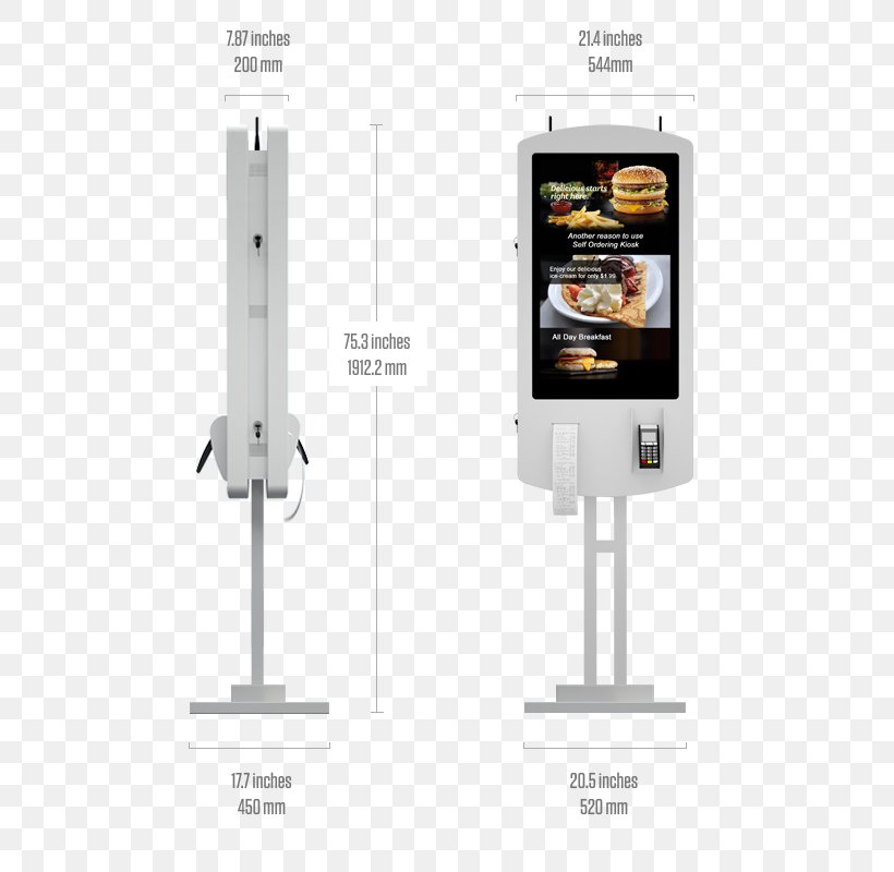 Kiosk Vending Machines Retail McDonald's Foodservice, PNG, 488x800px, Kiosk, Digital Signs, Electronic Device, Electronics, Foodservice Download Free