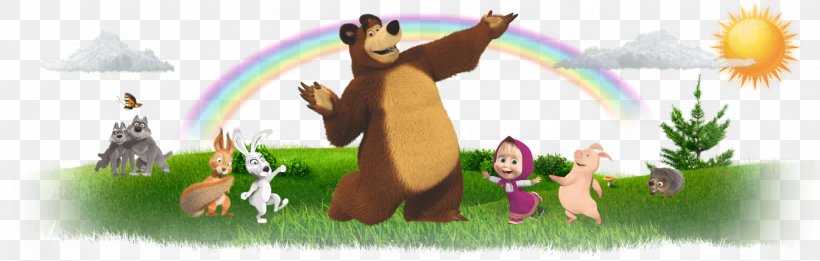 Masha Bear Holiday Birthday Mammal, PNG, 1346x429px, Masha, Animated Film, Bear, Birthday, Cartoon Download Free
