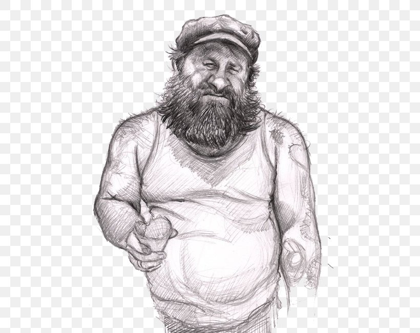 beard man drawing