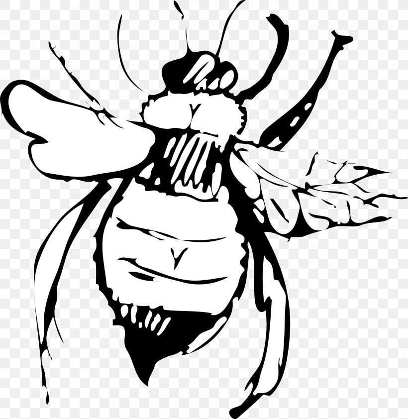 Bee Drawing Line Art Clip Art, PNG, 1868x1920px, Bee, Art, Artwork, Black, Black And White Download Free
