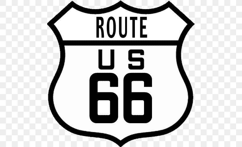 U.S. Route 66 In Arizona Oatman U.S. Route 75 California, PNG, 500x500px, Us Route 66, Area, Arizona, Artwork, Black Download Free