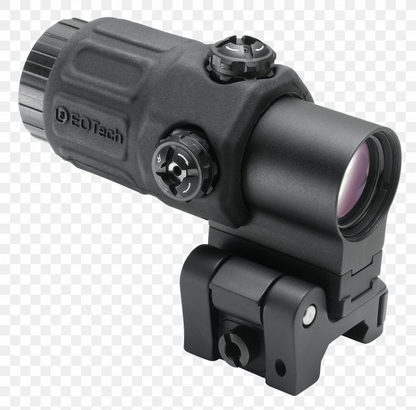 EOTech EOTech G33.STS 3x Magnifier With Mount Holographic Weapon Sight Telescopic Sight, PNG, 2436x2400px, Eotech, Aimpoint Ab, Firearm, Flashlight, Gun Download Free