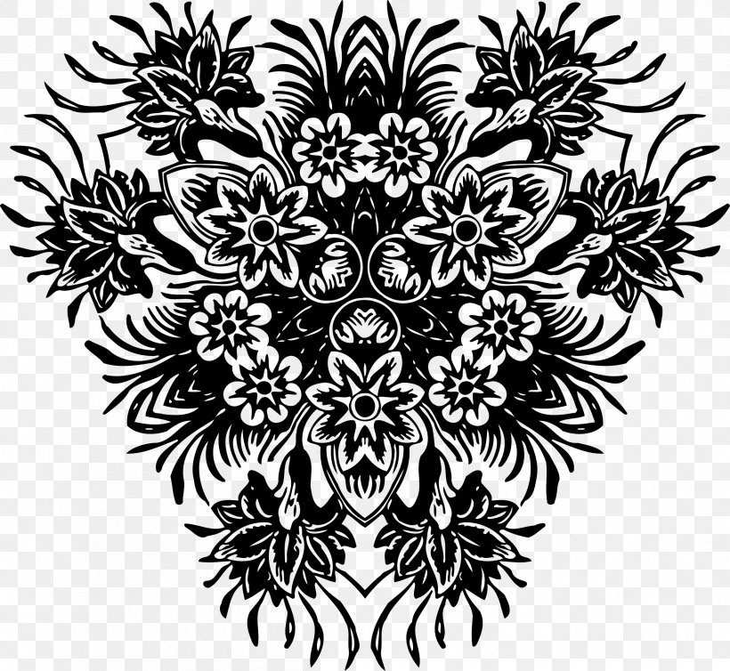 Flower Black And White Vase Clip Art, PNG, 2400x2209px, Flower, Art, Black, Black And White, Decorative Arts Download Free