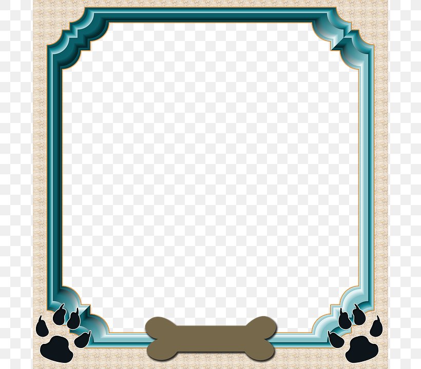 Labrador Retriever Puppy Picture Frame Pet Illustration, PNG, 692x720px, Labrador Retriever, Blue, Dog, Dog Food, Ornament Download Free