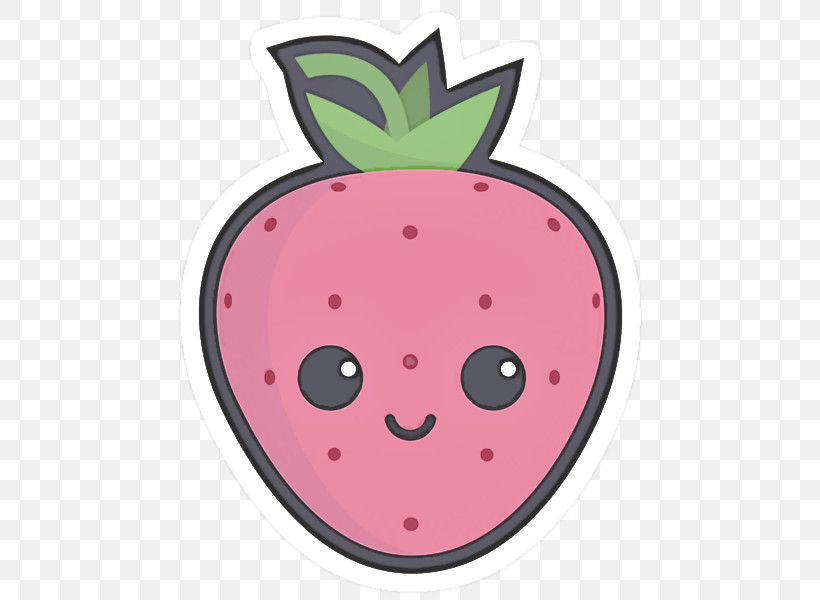 Strawberry, PNG, 600x600px, Sticker, Biology, Cartoon, Fruit, Plant Download Free