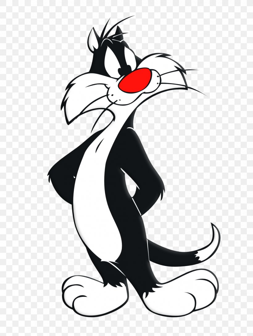 Sylvester Jr. Tweety Cat Looney Tunes, PNG, 1032x1373px, Sylvester, Animation, Art, Artwork, Black Download Free