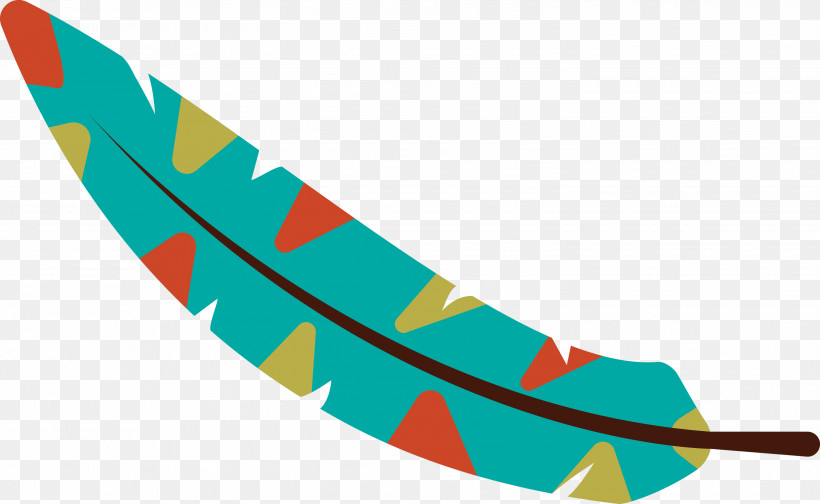 Angle Line Teal Meter, PNG, 2999x1844px, Cartoon Feather, Angle, Line, Meter, Teal Download Free