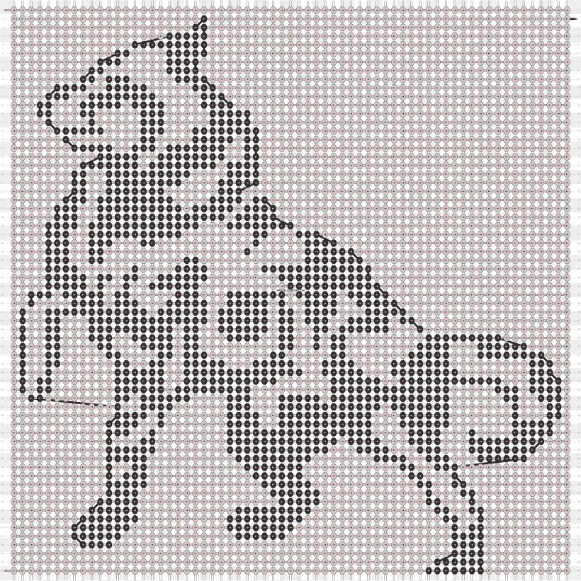 Cross-stitch /m/02csf Drawing Canidae Angle, PNG, 3496x3504px, Crossstitch, Area, Art, Black, Black And White Download Free