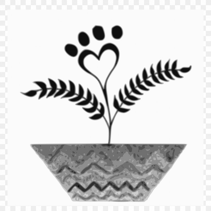 Flowerpot Visual Arts Plant Clip Art, PNG, 2400x2400px, Flowerpot, Black, Black And White, Brand, Grayscale Download Free