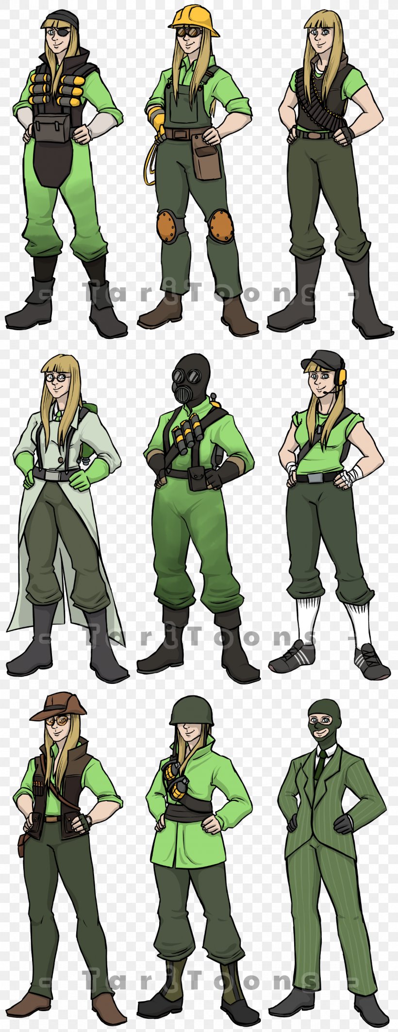 Team Fortress 2 Character Persona Drawing, PNG, 1180x3060px, Team Fortress 2, Cartoon, Character, Concept Art, Costume Design Download Free