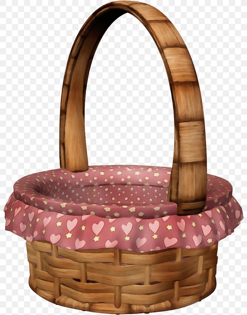Basket Wicker Pink Home Accessories Picnic Basket, PNG, 800x1045px, Watercolor, Basket, Gift Basket, Home Accessories, Oval Download Free