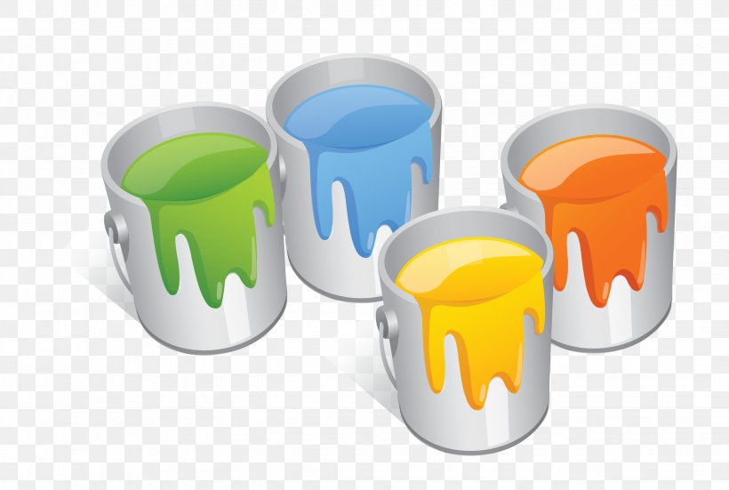 Paint Coating Clip Art Illustration Vector Graphics, PNG, 2675x1799px, Paint, Bucket, Coating, Cup, Drawing Download Free