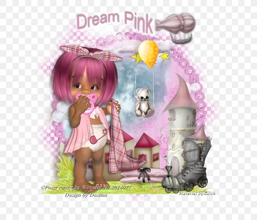 Doll Cartoon Illustration Pink M Desktop Wallpaper, PNG, 700x700px, Watercolor, Cartoon, Flower, Frame, Heart Download Free