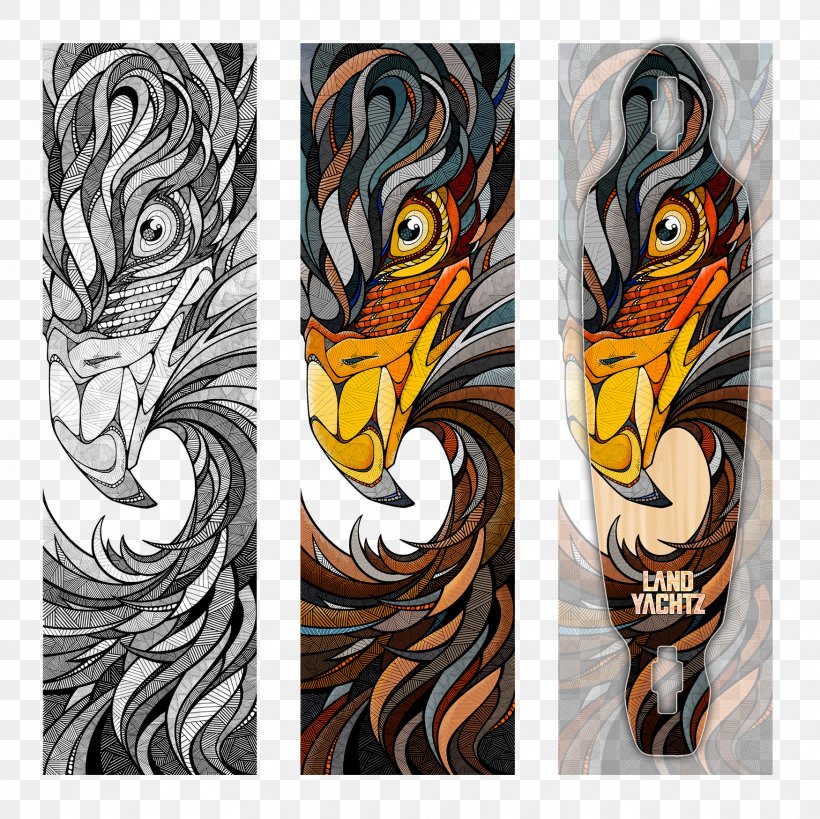 Bird Art Skateboard, PNG, 1750x1749px, Bird, Art, Behance, Big Cats, Bird Of Prey Download Free