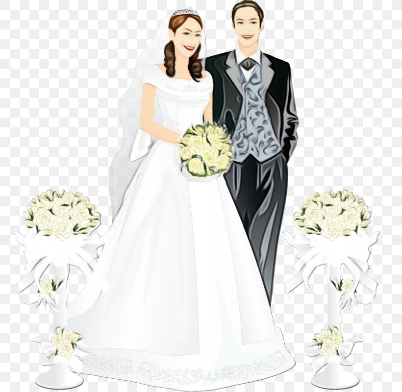 Bride And Groom Cartoon, PNG, 764x800px, Bridegroom, Bridal Clothing,  Bridal Party Dress, Bride, Cartoon Download Free