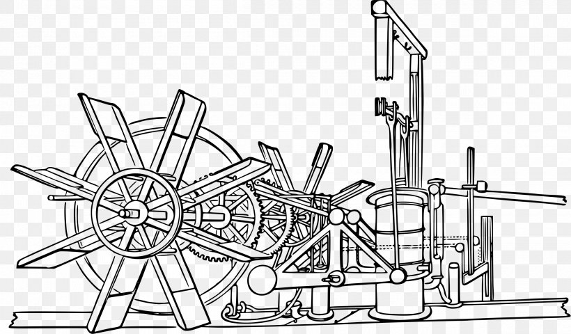 Steamboat Steam Engine Machine Drawing, PNG, 2400x1406px, Steamboat, Auto Part, Black And White, Boat, Diagram Download Free