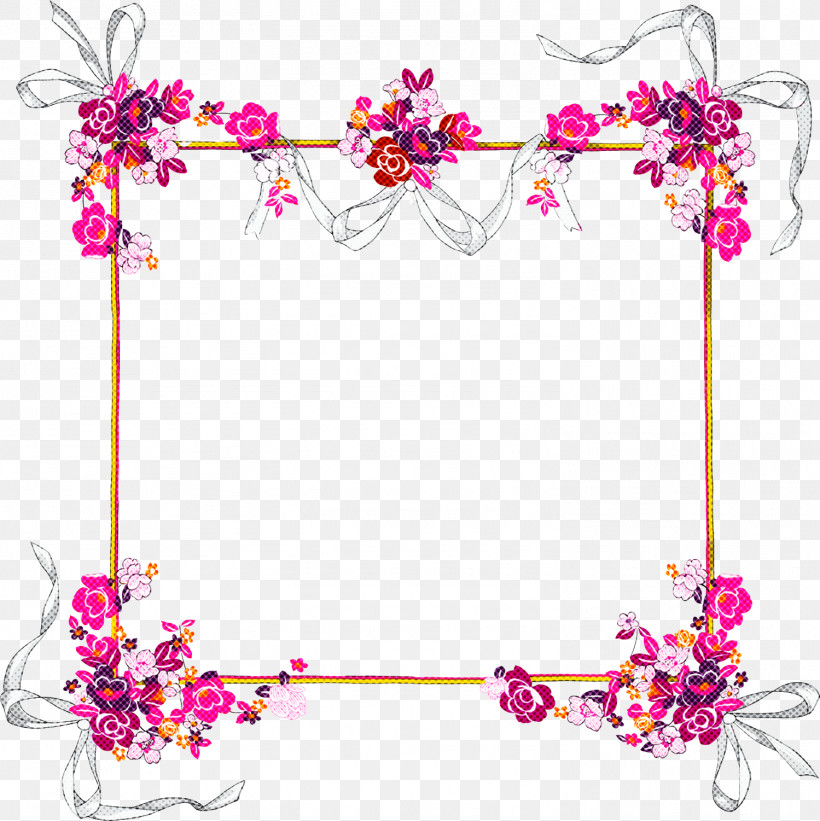 Flower Square Frame Floral Square Frame, PNG, 1499x1501px, Flower Square Frame, Floral Square Frame, Interior Design, Picture Frame, Pink Download Free