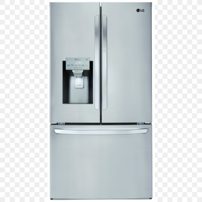 LG LMXS28626 Series Internet Refrigerator Ice Makers LG Electronics, PNG, 1000x1000px, Refrigerator, Cubic Foot, Freezers, Home Appliance, Ice Makers Download Free