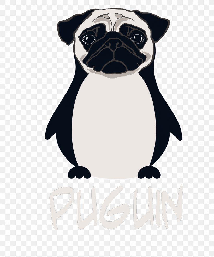 Pug Puppy Dog Breed Companion Dog Penguin, PNG, 1000x1200px, Pug, Black And White, Breed, Carnivoran, Companion Dog Download Free