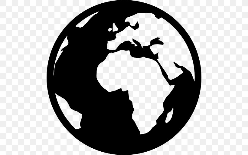Globe Earth Clip Art, PNG, 512x512px, Globe, Black And White, Earth, Human Behavior, Logo Download Free