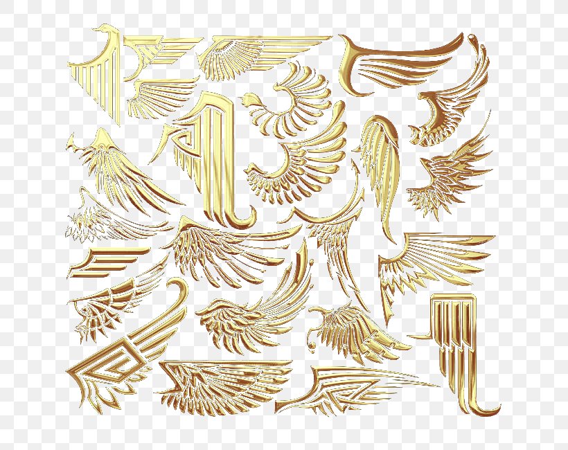 Gold Engraving Wings, PNG, 650x650px, Gold, Drawing, Material, Metal, Motif Download Free